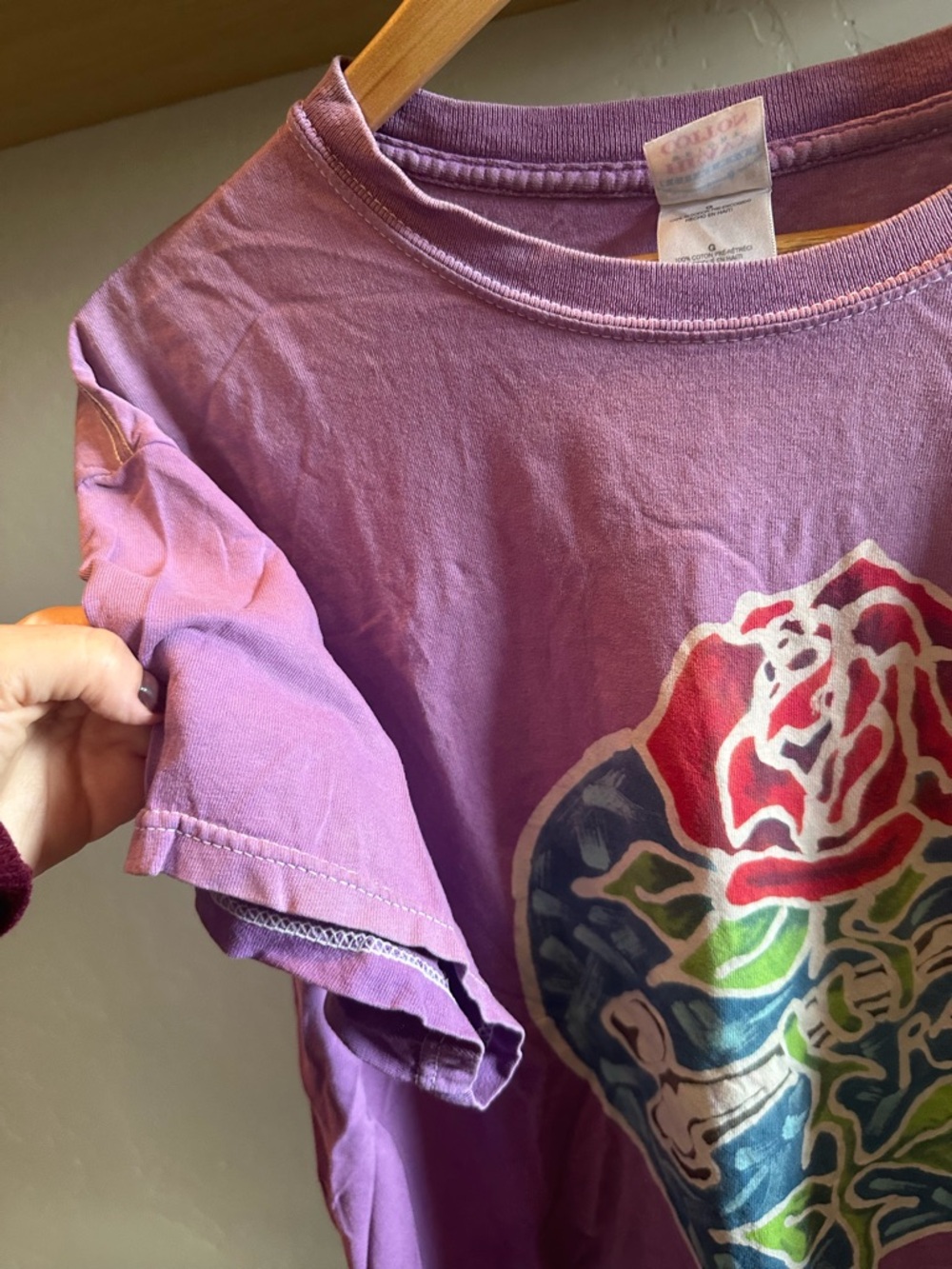 “Rat Dog” Vintage Band Tee with Rose/Bone Motif - Picture 3 of 6